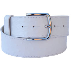 White Leater 40 mm belt
